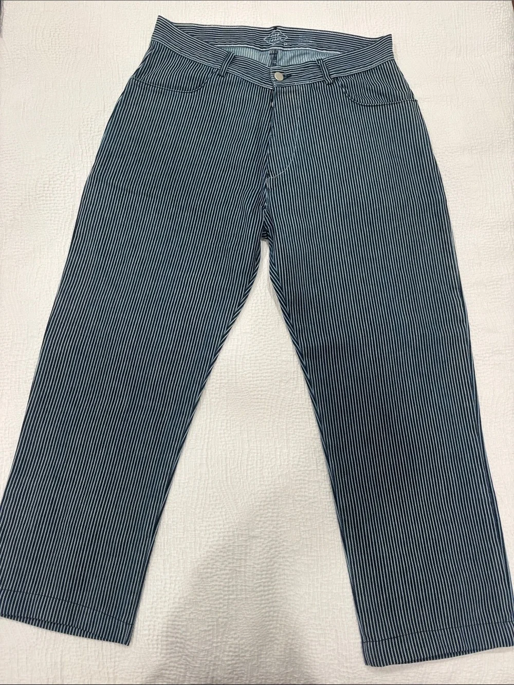Men's Pinstripe Straight Jeans - Relaxed Straight Fit